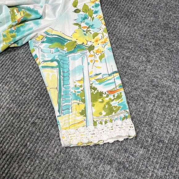 ALFRED DUNNER Shirt Women XL Scenic Lace Knit Top Beach Vacation 3/4 Sleeve READ - Picture 10 of 14